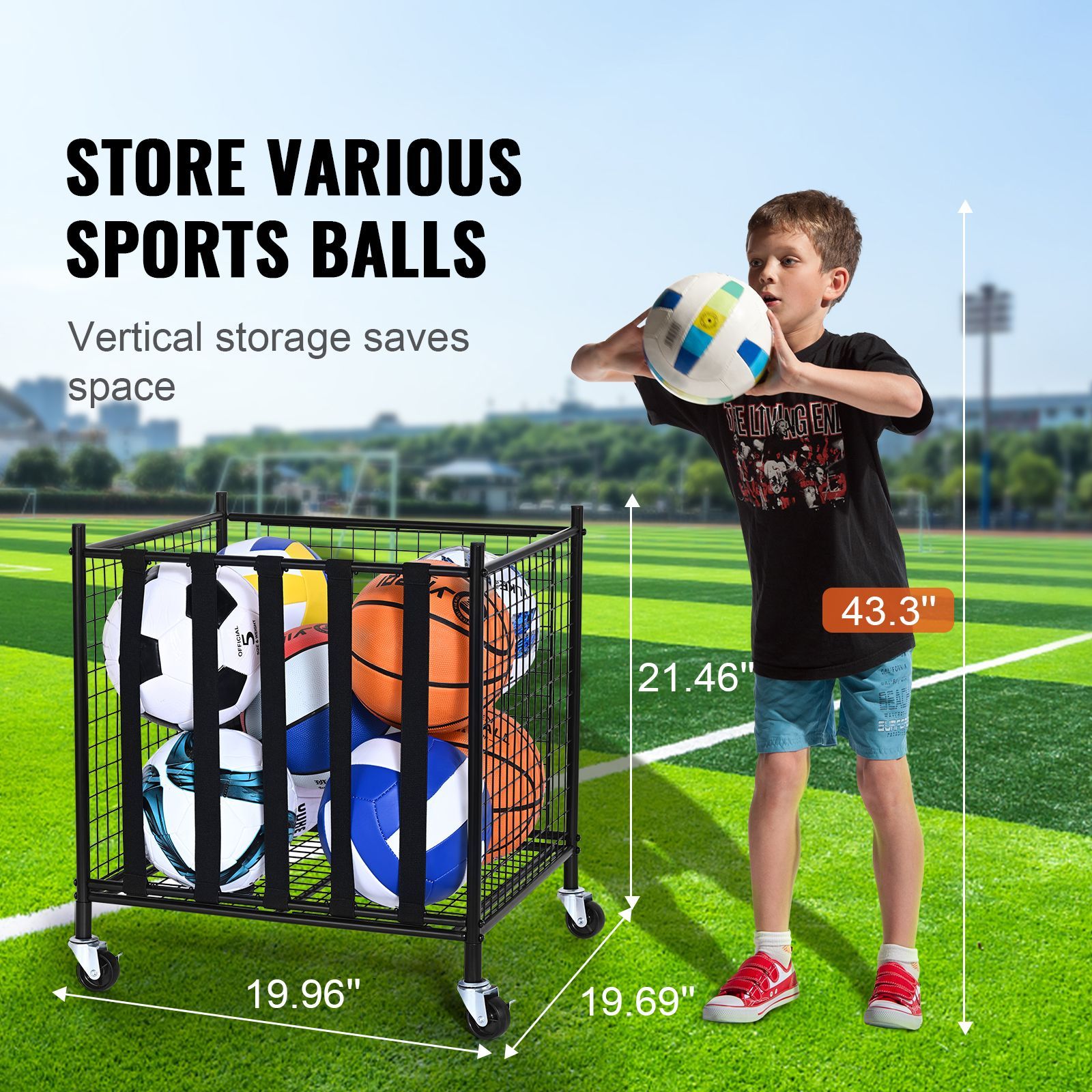 Wózek do przechowywania piłek  – Sports Equipment Storage Rack recenzja i cena