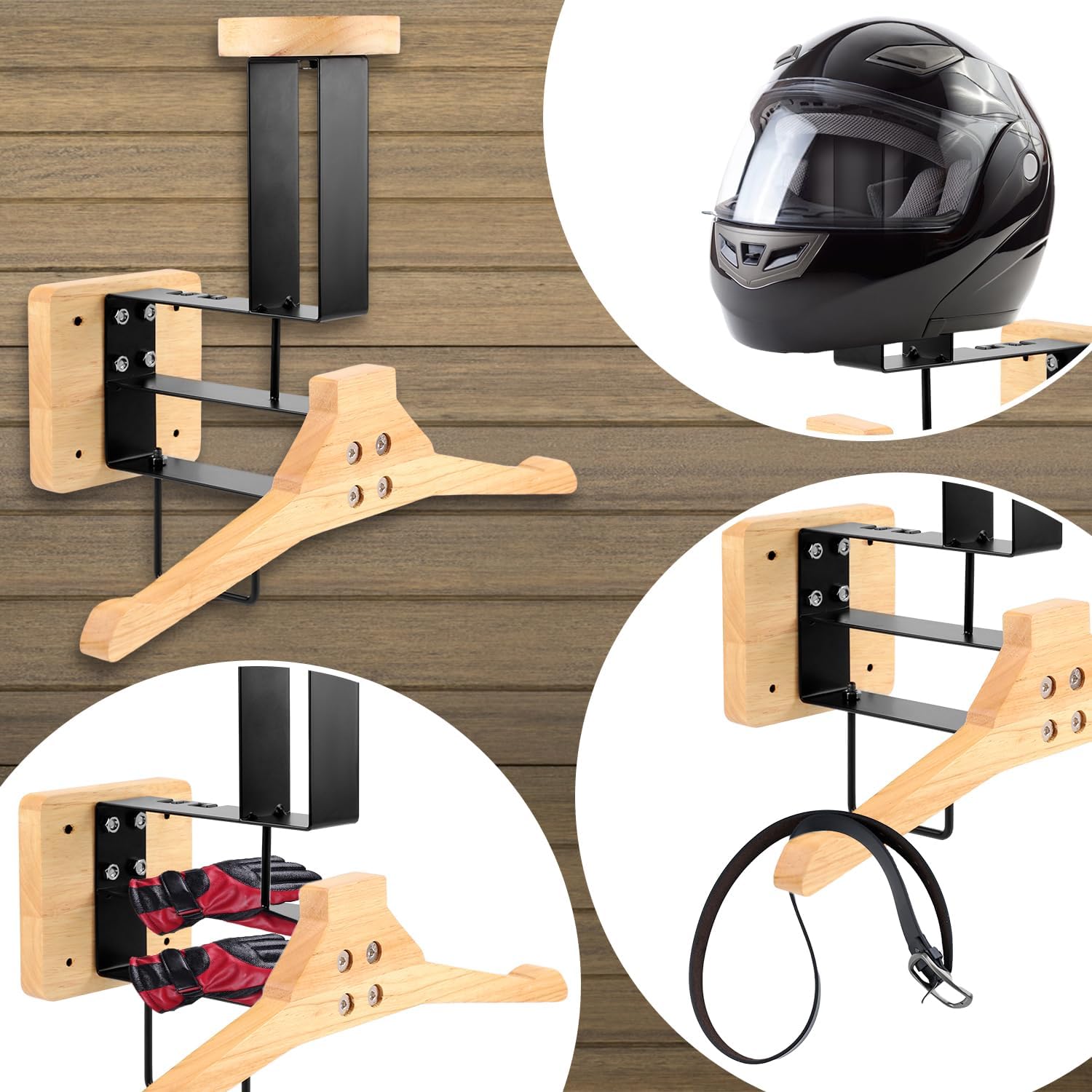 Drewniany uchwyt na kask motoc – Sports Equipment Storage Rack recenzja i cena