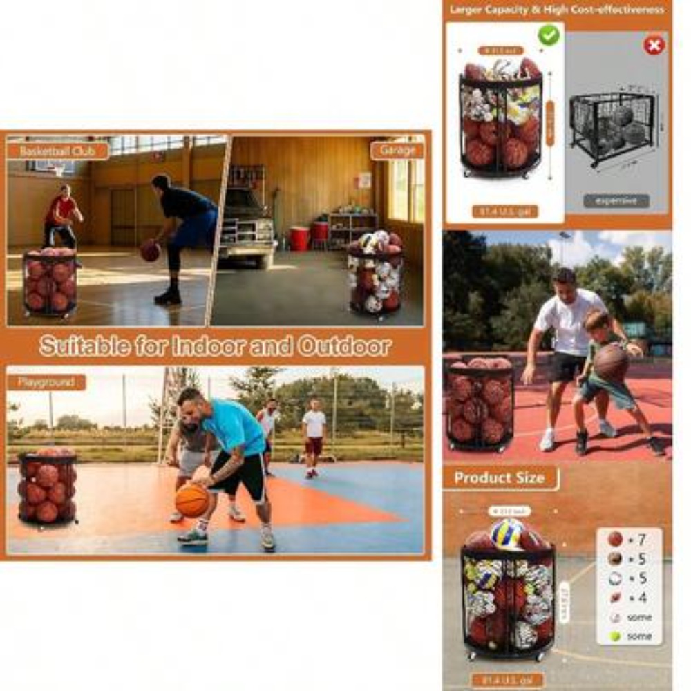 Wytrzymały wózek do przechowyw – Sports Equipment Storage Rack recenzja i cena
